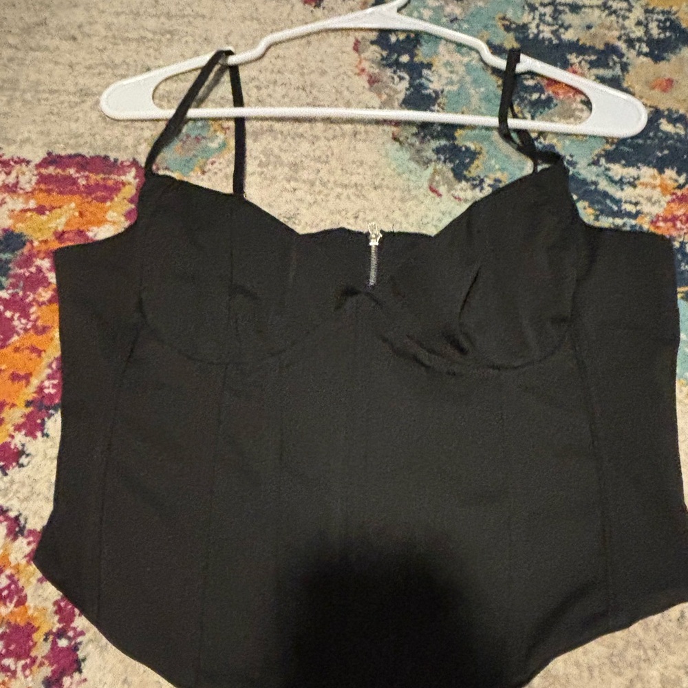 SHEIN Black Strappy Bodysuit